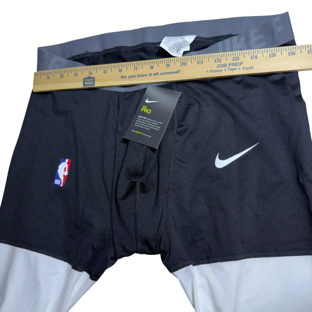 Nike Pro NBA Compression Tights Mens 3XL Black White AT9764-011 Basketball